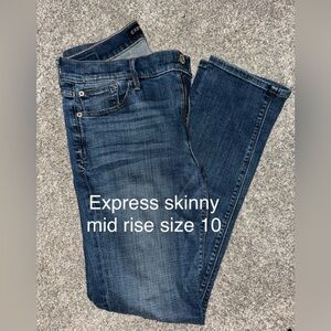 Express Women's Blue Skinny Jeans